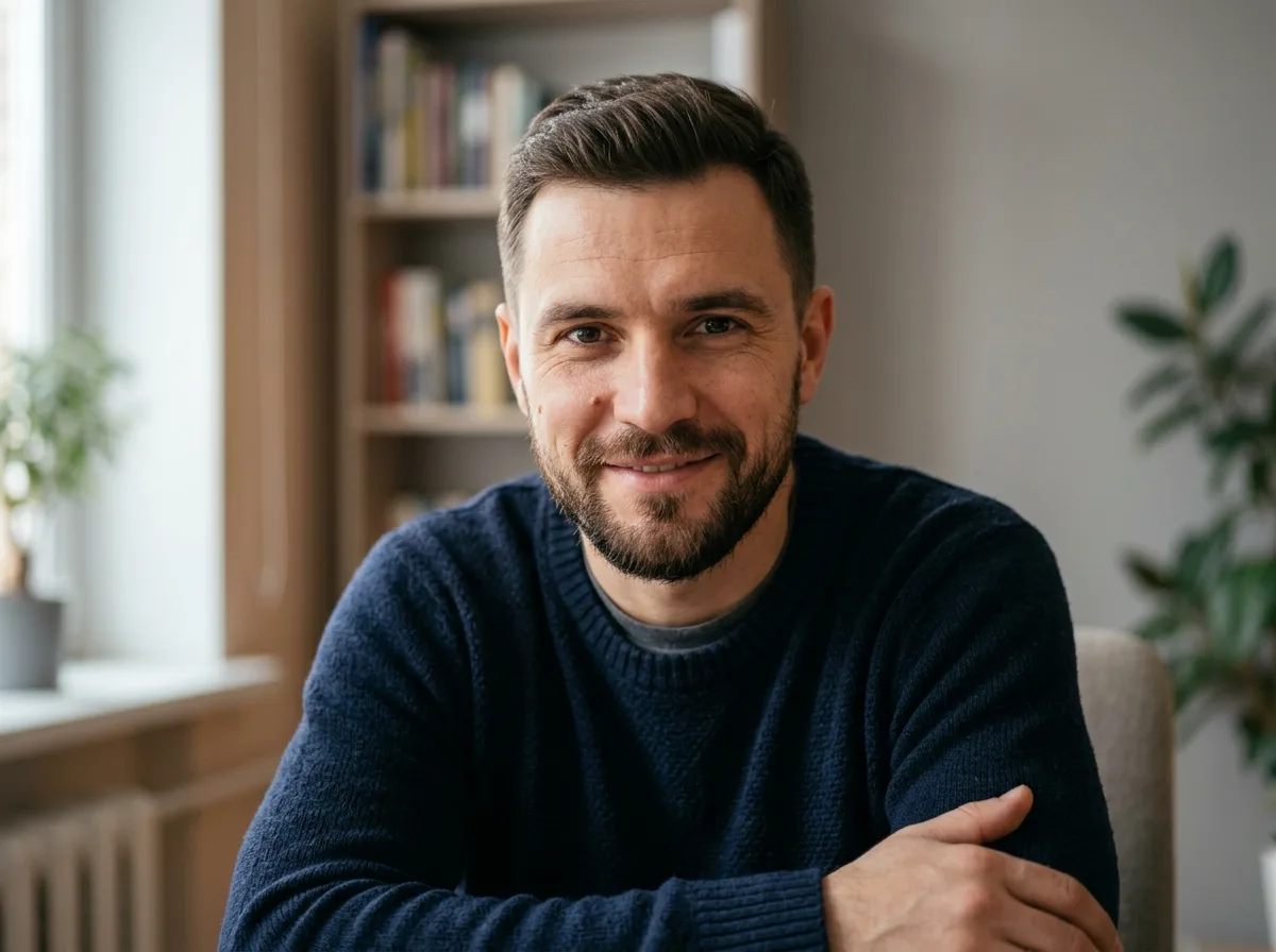 Аватар клиента Алексея Д. из Выборгского района Санкт-Петербурга — мужчина 30-35 лет, фото на нейтральном фоне